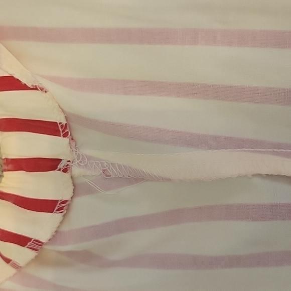 VTG ACACIA Candy Stripe Double Breasted Sleeveless Doll Top - Picture 11 of 12